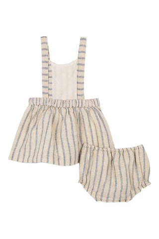 Robe et bloomer en lin - Beige