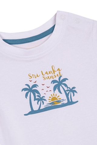 T-shirt - Wit en blauw