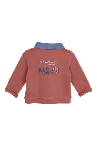 Sweater fleece - Rood en blauw