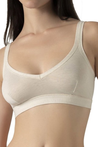 3 Bralettes - Beige, marineblauw en grijs