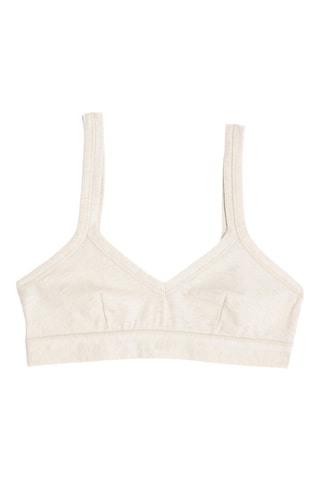 3 Bralettes - Beige, marineblauw en grijs