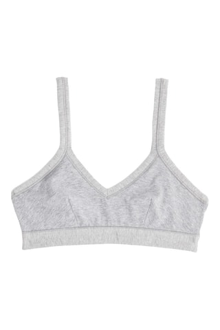 3 Bralettes - Beige, marineblauw en grijs