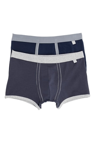 2 Boxers - Blauw en Grijs
