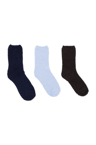 3 paires de chaussettes - Bleu et marron