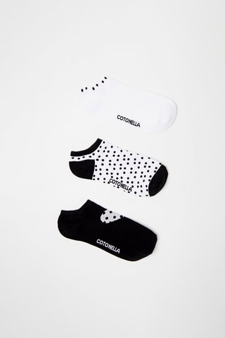 3 paires de socquettes - Blanc et noir