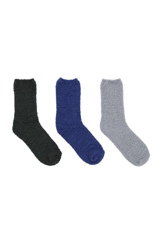 3 paires de chaussettes - Noir, bleu et gris