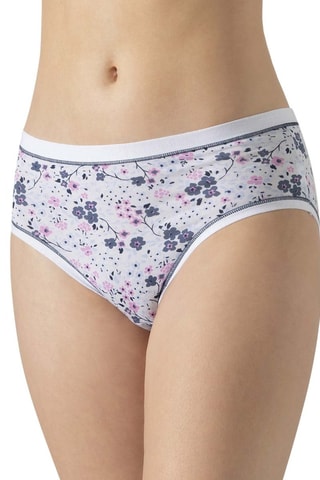 3 Slips Hoge Taille - Wit en Marineblauw