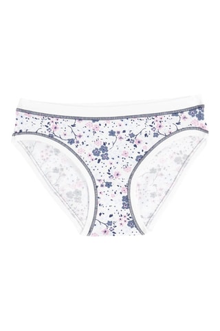 3 Slips Hoge Taille - Wit en Marineblauw