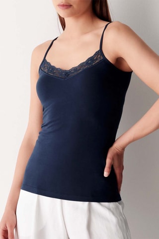 Top - Azul marino