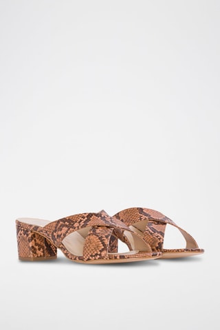 Zoccoli in pelle - Giallo