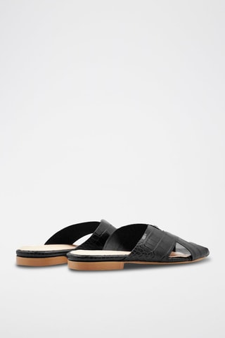 Ciabatte in pelle - Nero