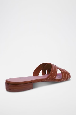 Ciabatte in pelle nappa - Marrone