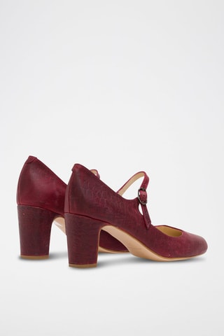 Scarpe baby con tacco in pelle verniciata Gabrielle - Rosso