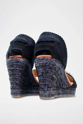 Sandali con zeppa - Nero