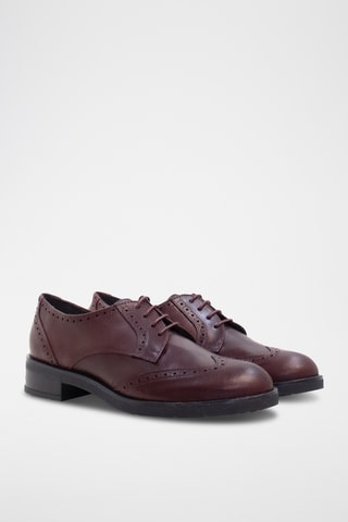 Stringate in pelle nappa - Bordeaux
