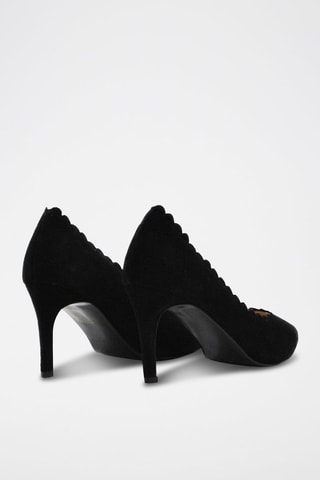 Décolleté in pelle scamosciata Carmen - Nero