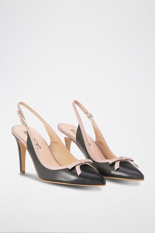 Sandali con tacco in pelle Alba - Nero