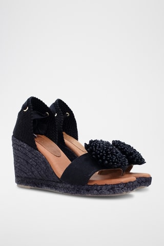 Sandali con zeppa - Nero