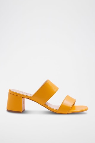 Zoccoli in pelle - Giallo