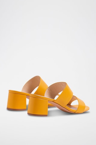 Zoccoli in pelle - Giallo