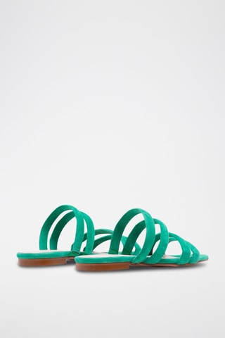 Ciabatte in pelle scamosciata - Verde