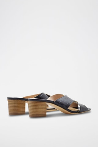 Zoccoli in pelle - Nero