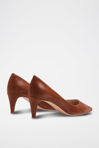 Décolleté in pelle - Marrone