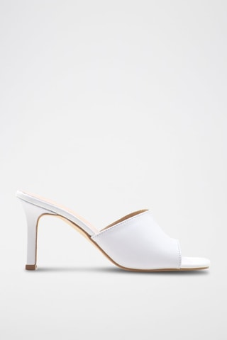 Sandali con tacco in pelle Carina - Bianco