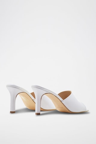 Sandali con tacco in pelle Carina - Bianco