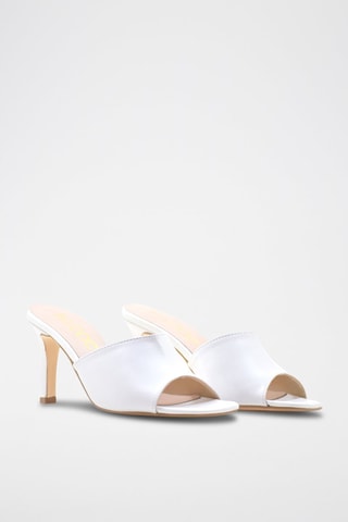 Sandali con tacco in pelle Carina - Bianco