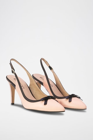 Sandali con tacco in pelle Annette - Beige