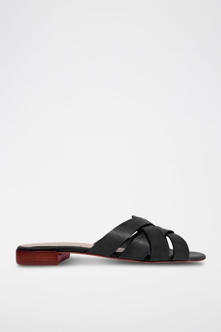 Ciabatte in pelle nappa - Nero