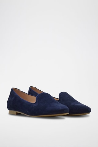 Slippers in pelle scamosciata - Blu