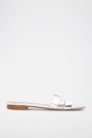 Ciabatte in pelle - Argentato