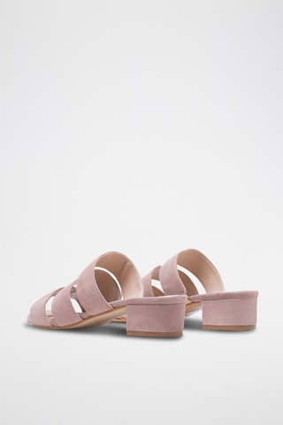 Ciabatte in pelle scamosciata - Rosa