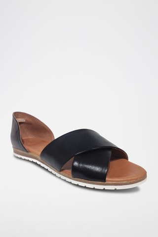 Sandali in pelle nappa - Nero