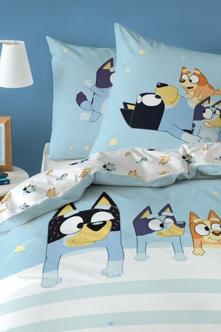 Parure copripiumino in cotone Bluey  - Celeste