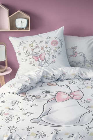 Parure copripiumino in cotone 115 fili/cm² - Disney Home Gli Aristogatti - Bianco