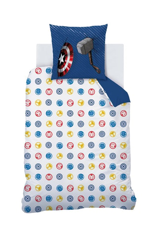 Parure copripiumino in cotone 115 fili/cm² Avengers Home Team - Blu