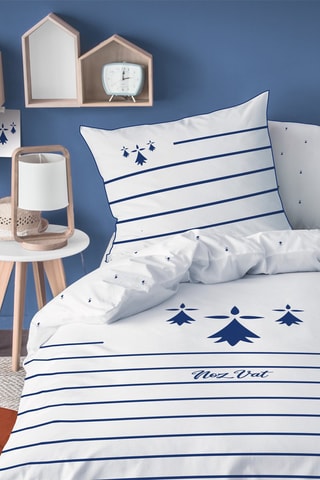 Parure de couette imprimé Breizh Blanc