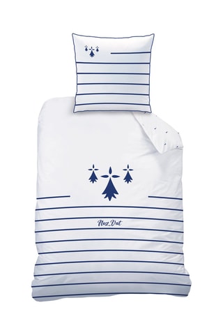 Parure de couette imprimé Breizh Blanc