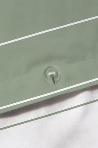 Parure de couette minimaliste Lichen et blanc