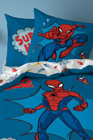 Parure copripiumino Spider-Man Home Avengers Marvel - Blu - 140 x 200 cm