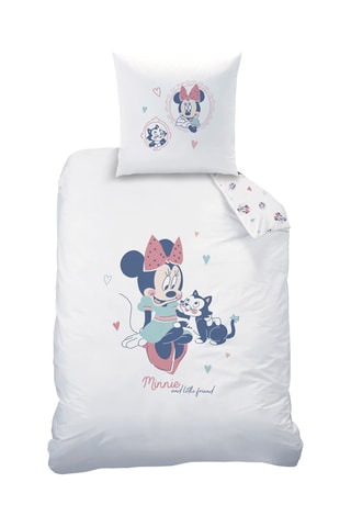 Parure copripiumino Disney Home Minni Little Friend - Bianco