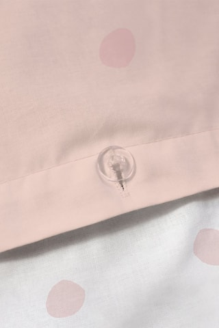 Parure copripiumino in cotone Nuvole - Rosa e bianco