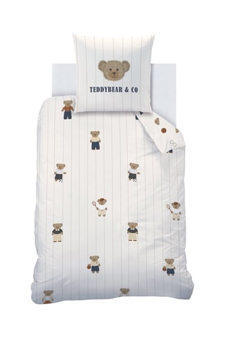 Parure copripiumino in cotone Teddy Bear - Beige