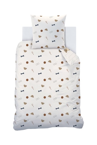 Parure copripiumino in cotone Teddy Bear - Beige