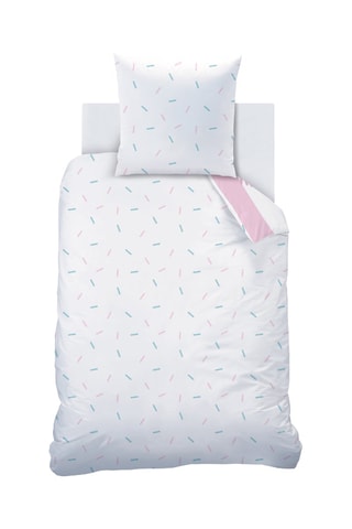 Parure copripiumino Stitch Lilo & Stitch Disney - Rosa e bianco