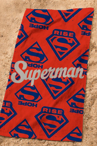 Telo mare Superman Justice League DC Comics - Arancione e blu - 75 x 150 cm