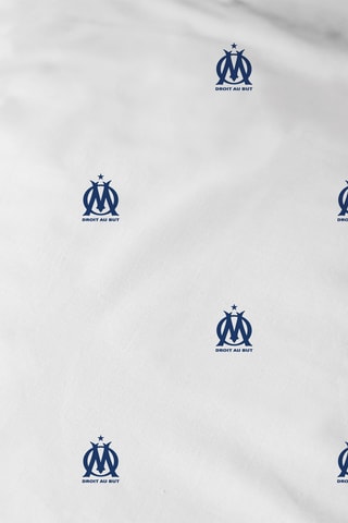 Parure de couette Football Club Olympique de Marseille - Bleu foncé et blanc